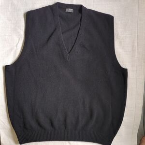 The OG Brooks Brothers Black Wool Sweater Vest - Size Large